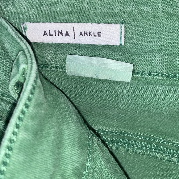 EUC NYDJ Alina ankle jeans green sz 4 - Picture 2 of 6